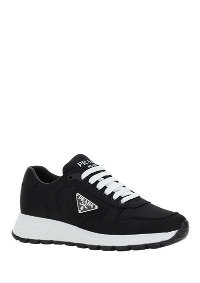 PRAX 01 Re-Nylon and Brushed Leather Sneakers - Black/White