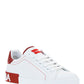 Calfskin Nappa Portofino Sneakers - White / Red