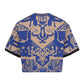 Cropped Cotton T-shirt with Balmain Logo Print -  Multicolor
