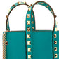Rockstud Leather Bucket Bag - Turquoise