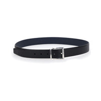 Saffiano Leather Reversible Belt - Blue / Black