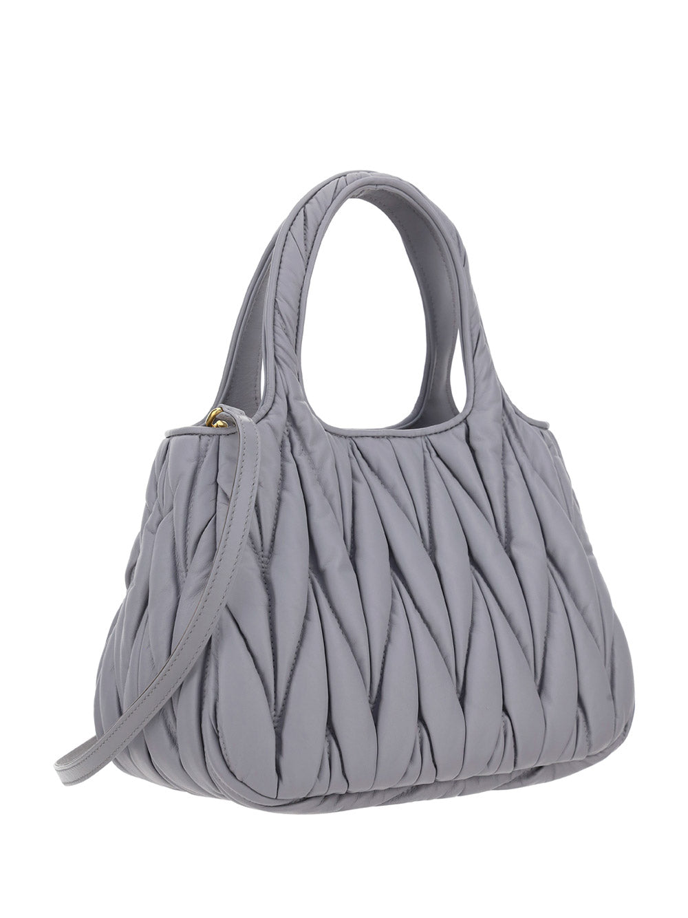Matelasse Nappa Leather Handbag - Lila