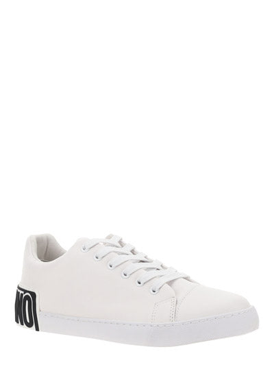 Logo-Print Sole Sneakers - White