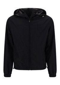 FF Logo Nylon Windbreaker - Black