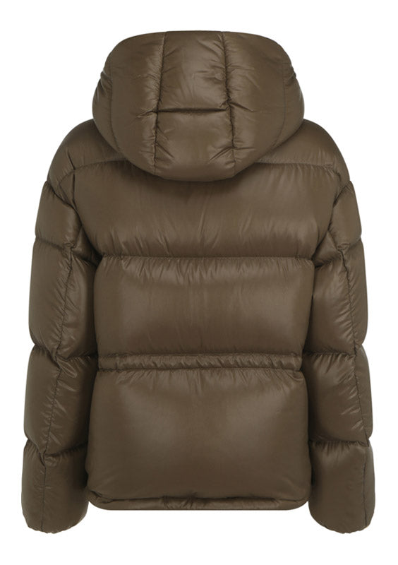 Short Abbaye Down Jacket - Mud Brown