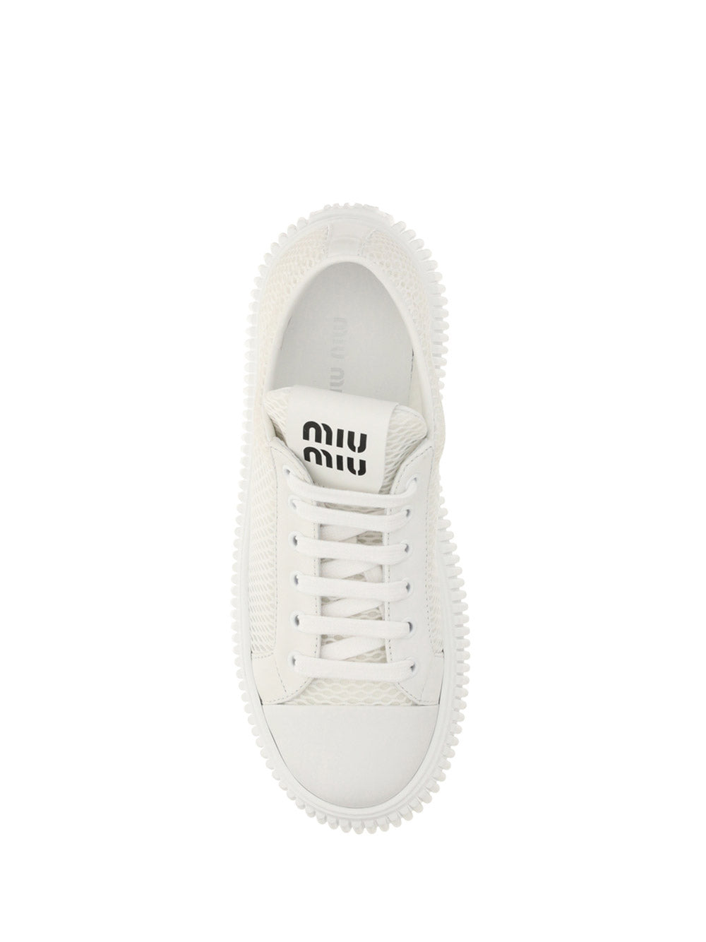 Mesh Flatform Sneakers - White