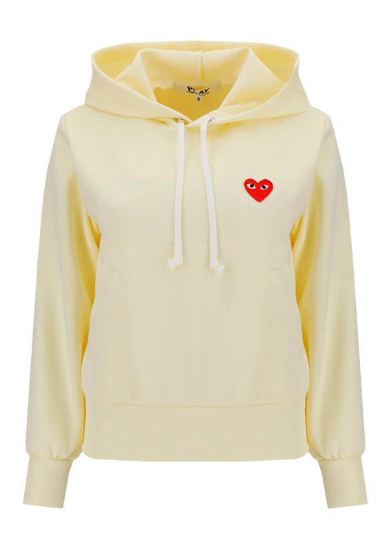 Heart-embroidered Pullover Hoodie.