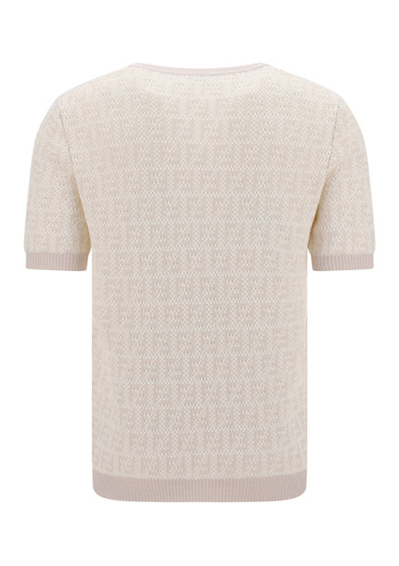 Knit Pullover FF T-Shirt - White