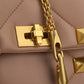 Large Roman Stud The Shoulder Bag In Nappa With Chain - Poudre