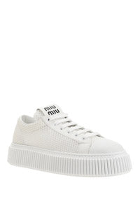 Mesh Flatform Sneakers - White