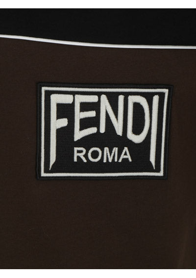 Fendi Roma T-Shirt - Brown / Black