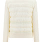 Padded Wool Blend Cardigan - Off White