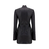 Crystal Cuff Dress In Stretch Jersey - Black