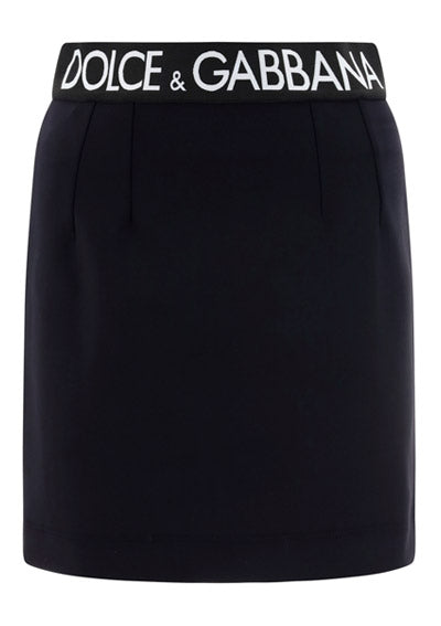 Technical Jersey Miniskirt - Black