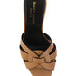 Tribute Heeled Mules In Vegetable-Tanned Leather - Marron Gold