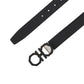 Reversible and Adjustable Gancini Belt - Black