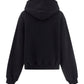 Puff Logo Hoodie in Structured Terry - Black