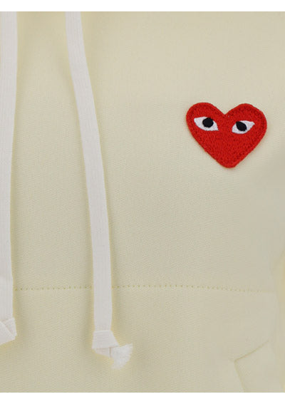 Heart-embroidered Pullover Hoodie.