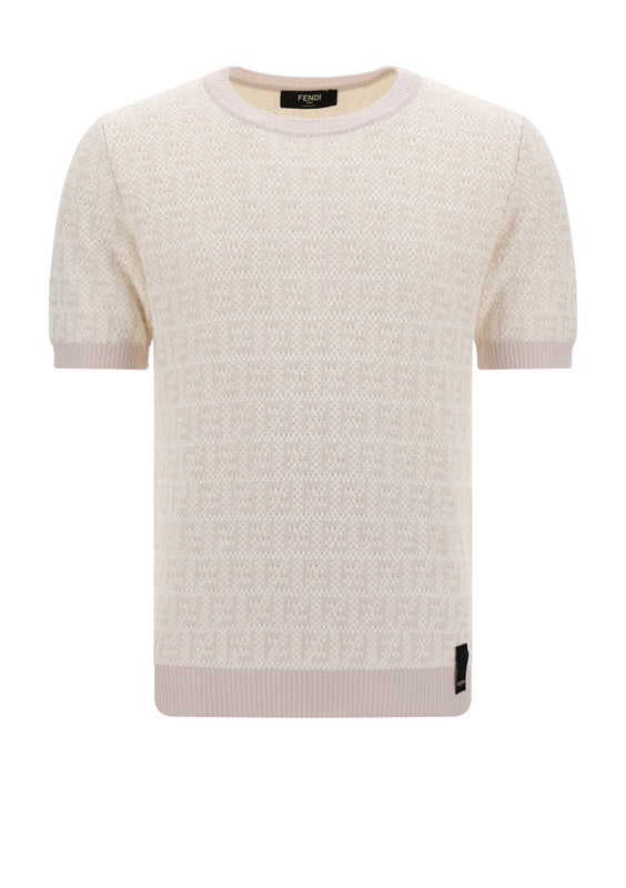 Knit Pullover FF T-Shirt - White