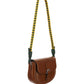 Small Shoulder Bag with Logo - Brown