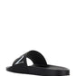 VLTN Rubber Slider Sandal - Black.