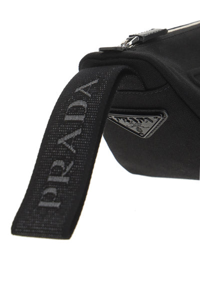 Logo-Embossed Triangle Bag - Black