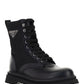 Brushed Rois Leather And Nylon Booties  - Black