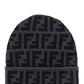 FF Logo Cotton Beanie - Black / Grey