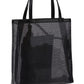 Small Sequined Mesh Tote Bag - Black