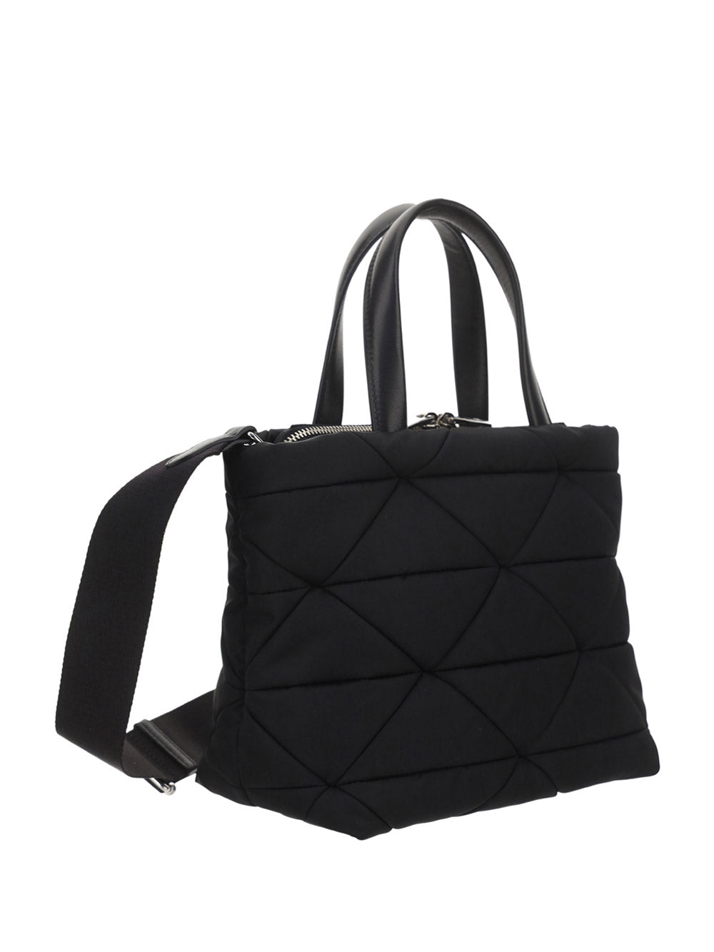 Re-Nylon Padded Tote Bag - Black