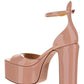 Tan-go Platform Patent Leather Sandal 125mm - Rose Cannelle