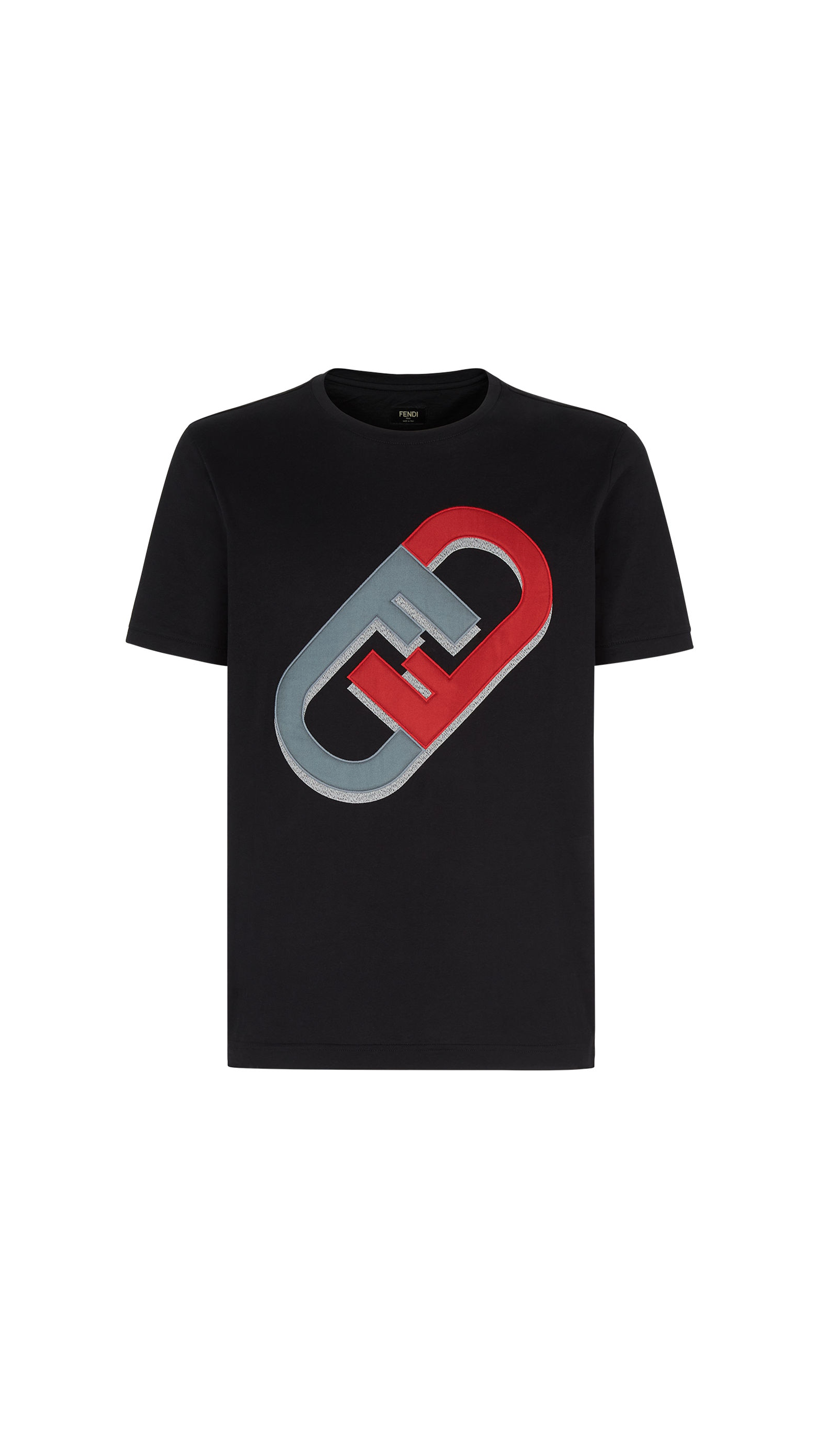 Fendi O’Lock Cotton T-Shirt - Black