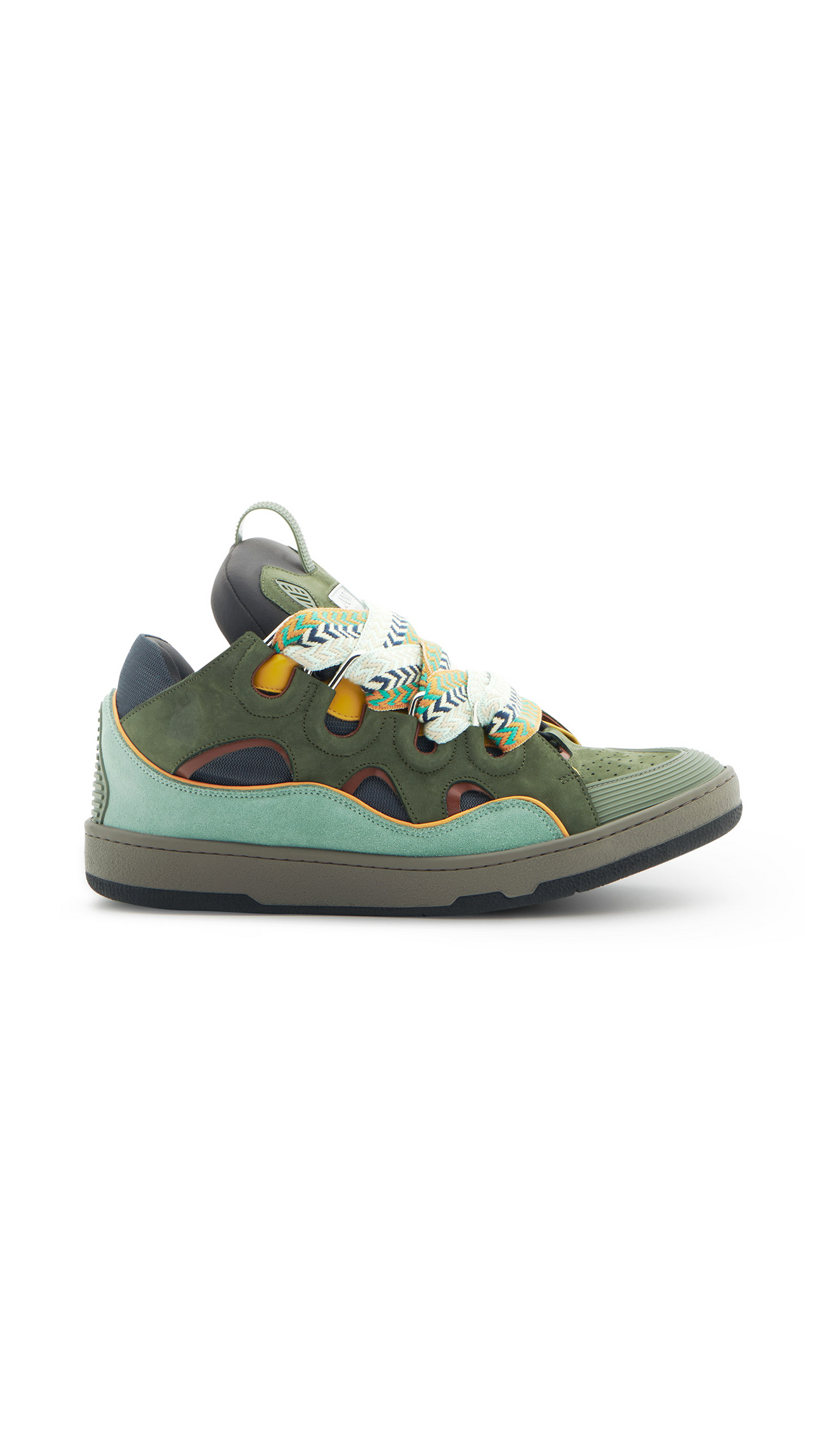Leather Curb Sneakers - Green