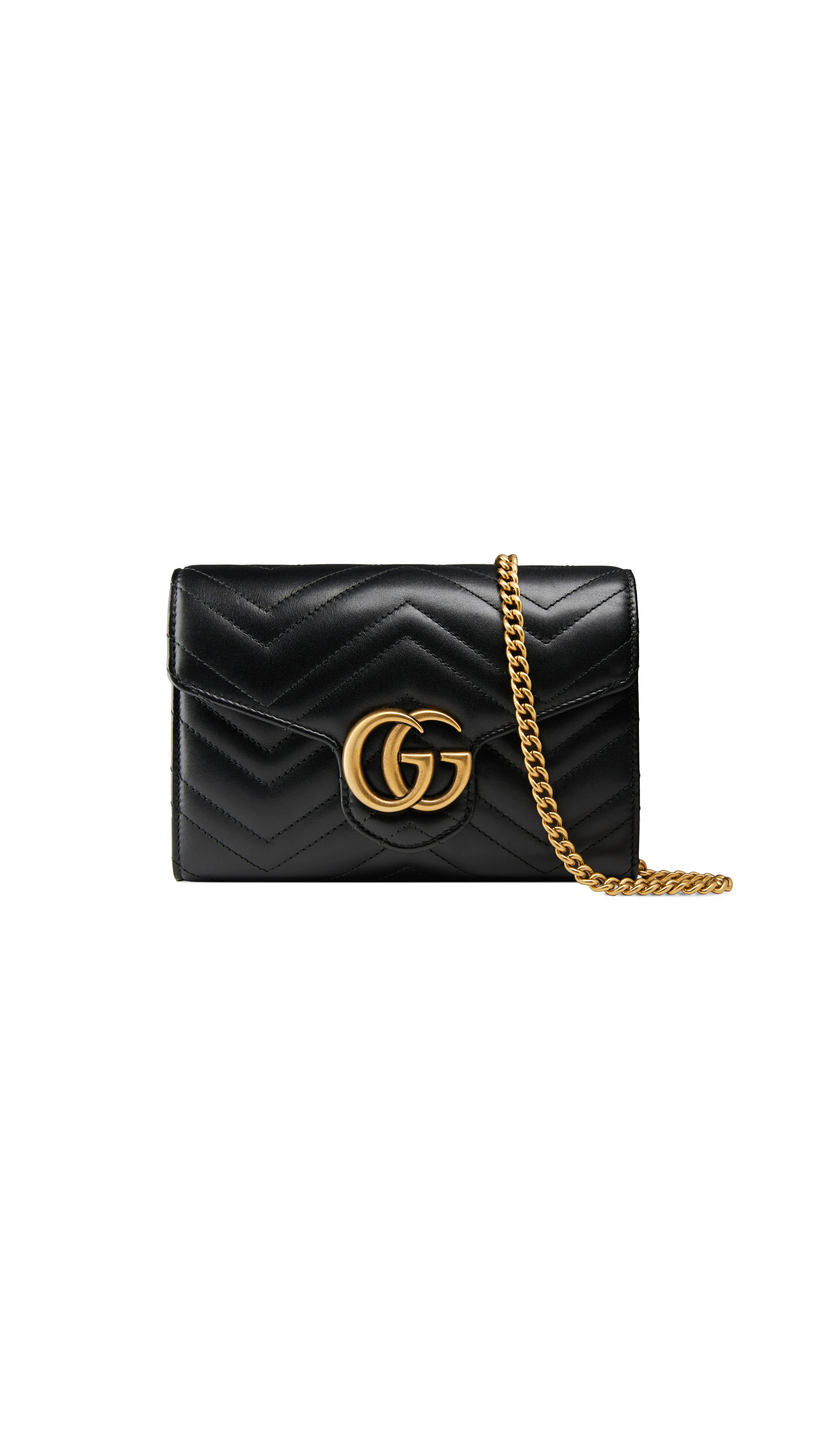 GG Marmont Matelassé Mini Bag - Black