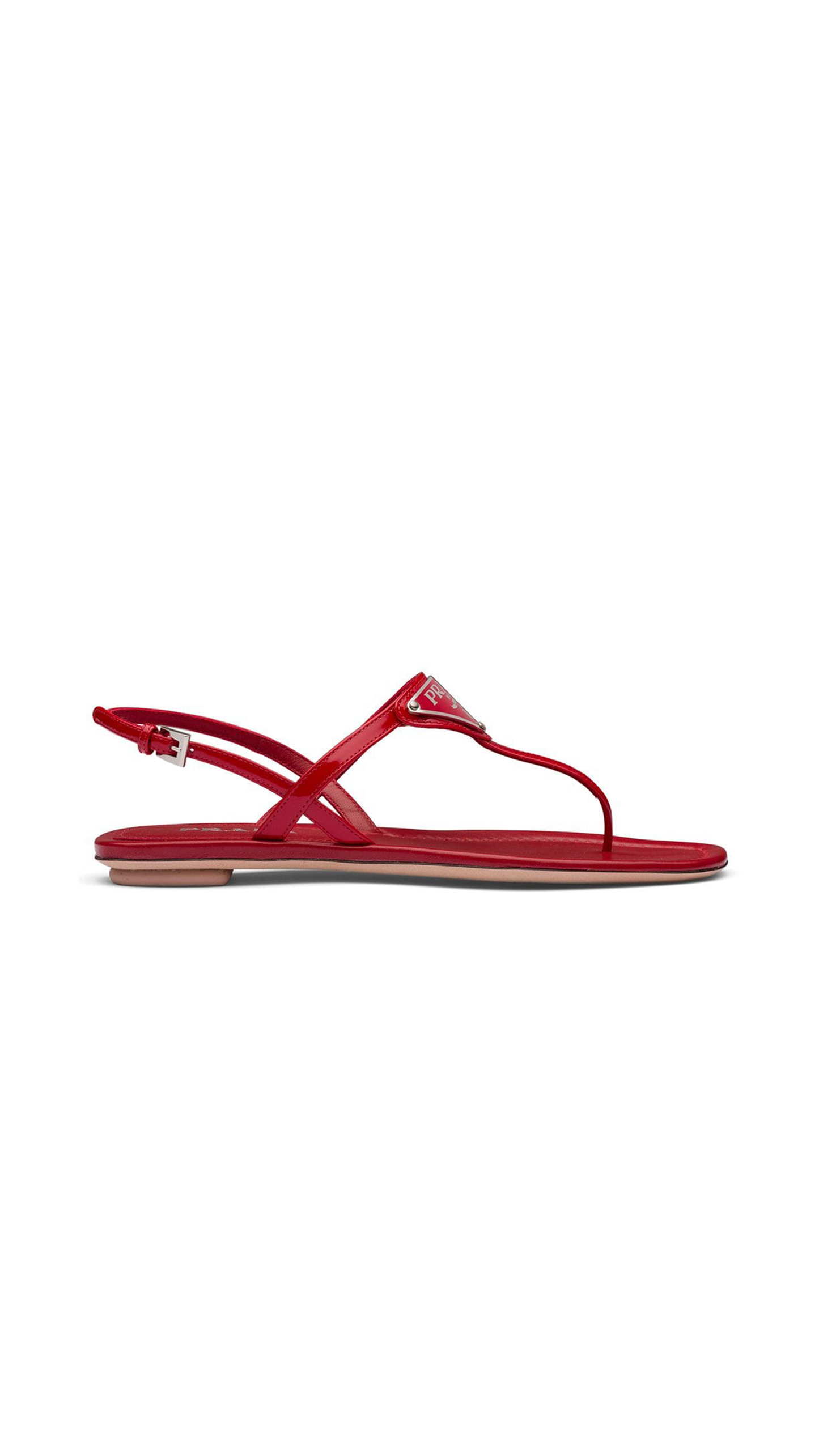 Strappy Thong Sandals - Red