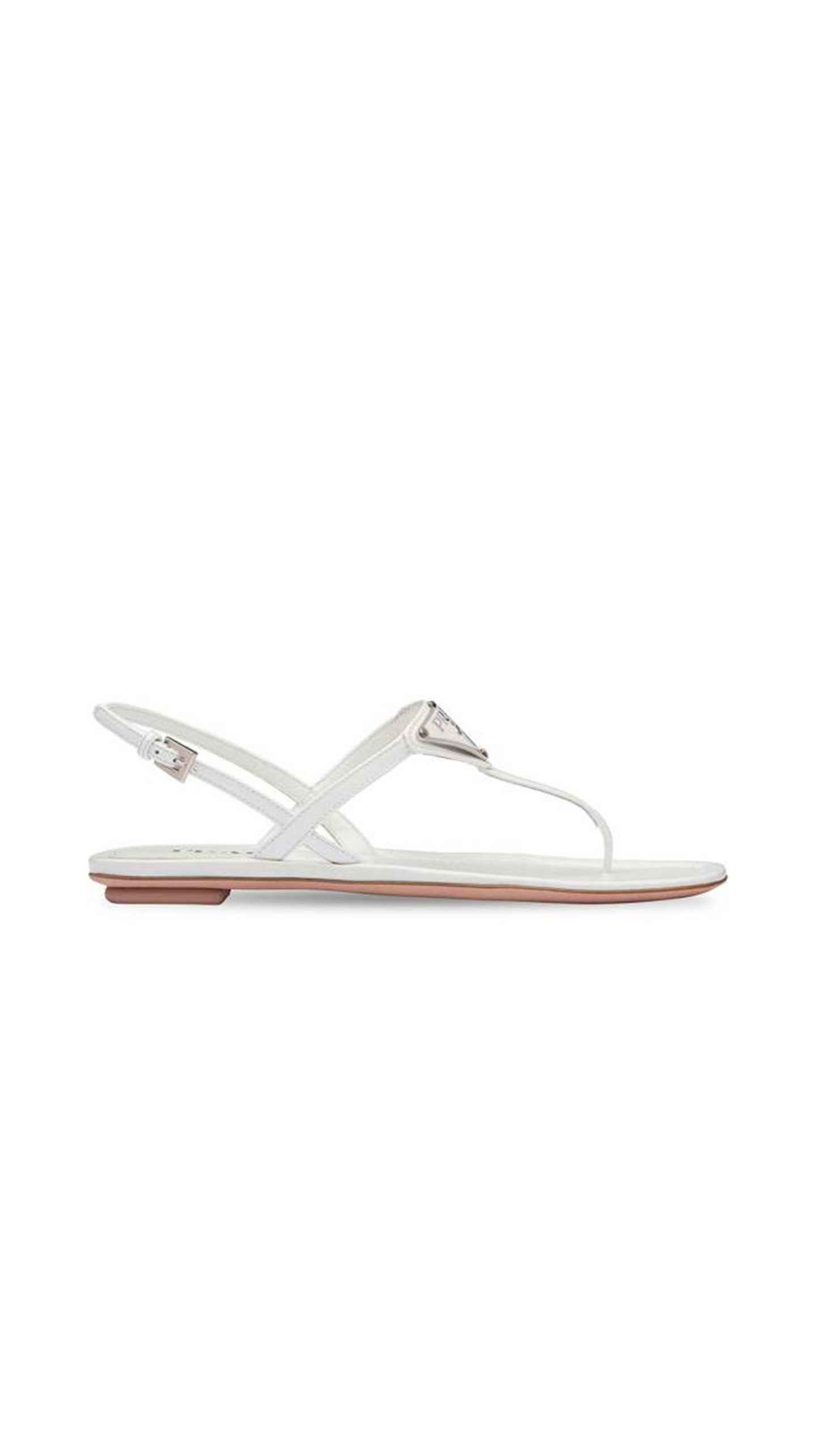 Strappy Thong Sandals - White