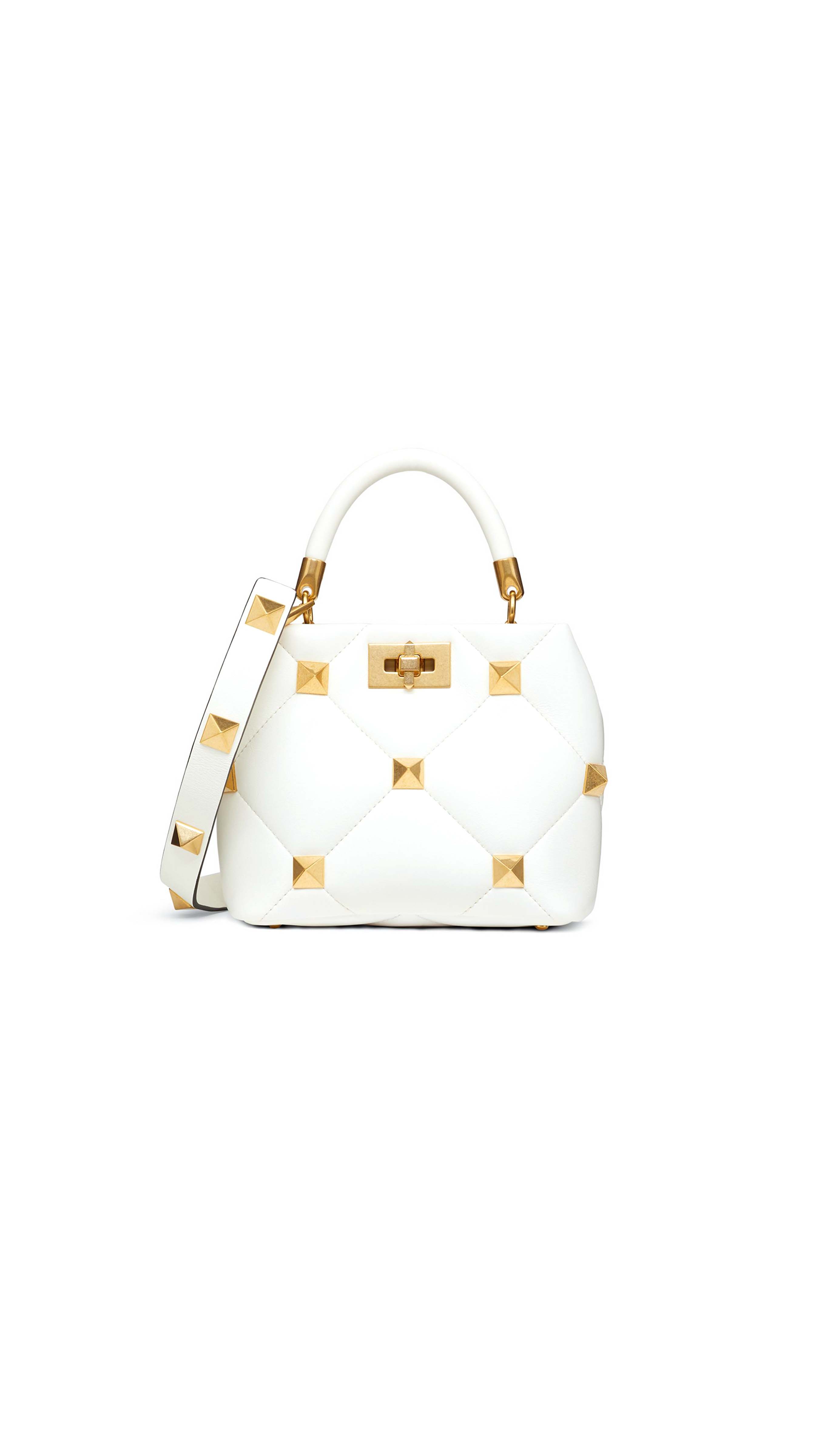 Roman Stud The Handle Bag - Ivory