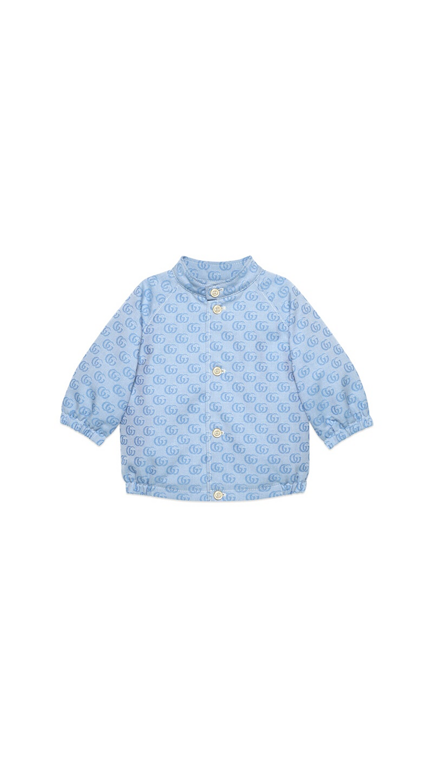 Baby Double G Cotton Bomber - Blue