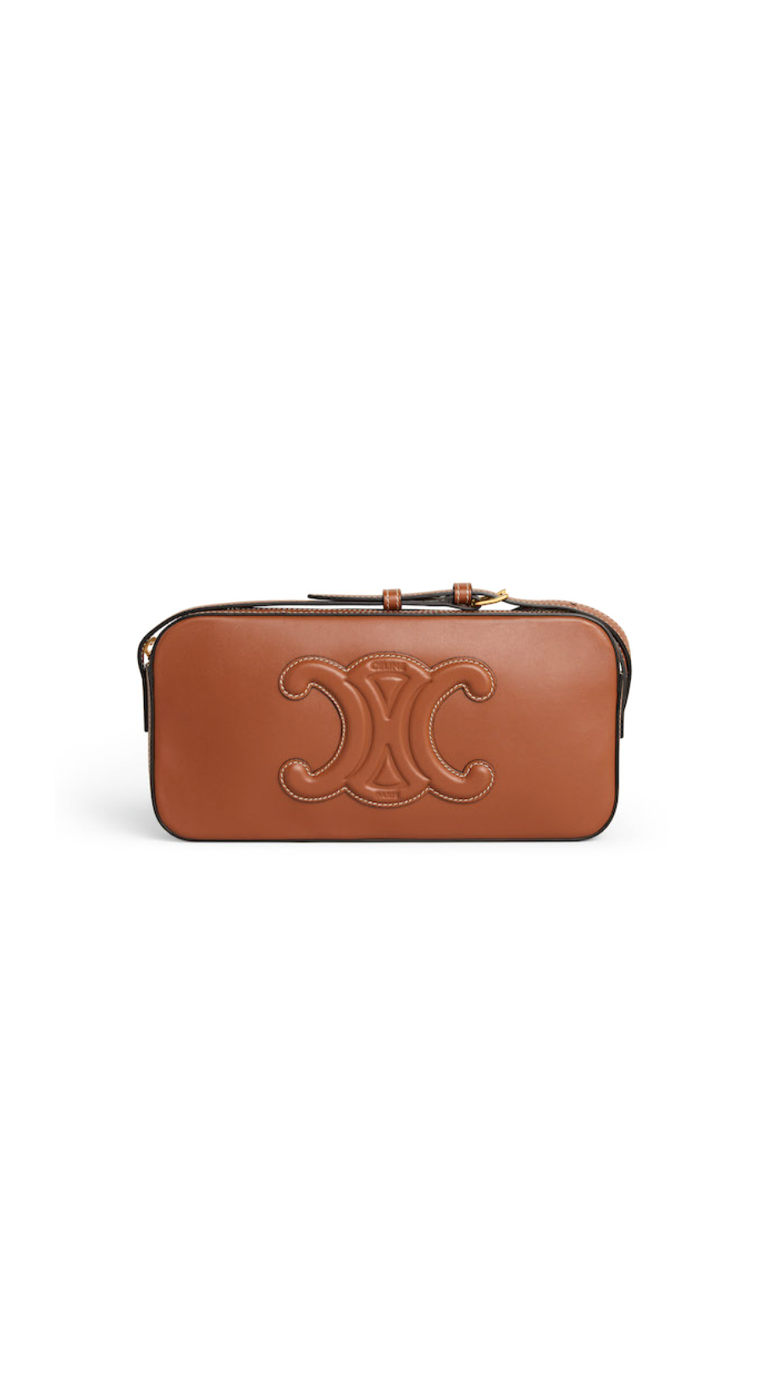 Crossbody Triomphe In Smooth Calfskin - Tan