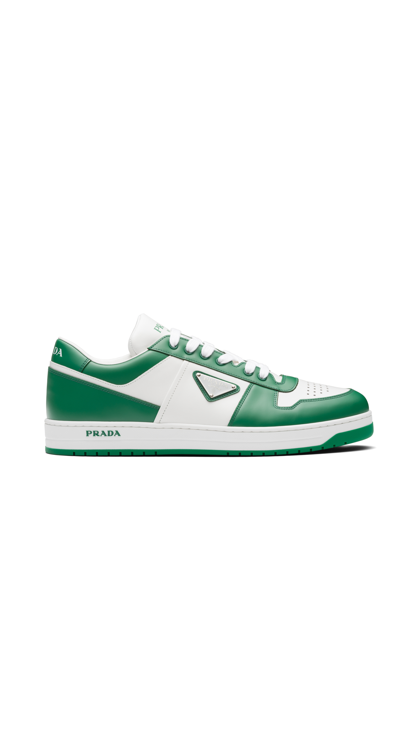 Downtown Leather Sneakers - Green / White
