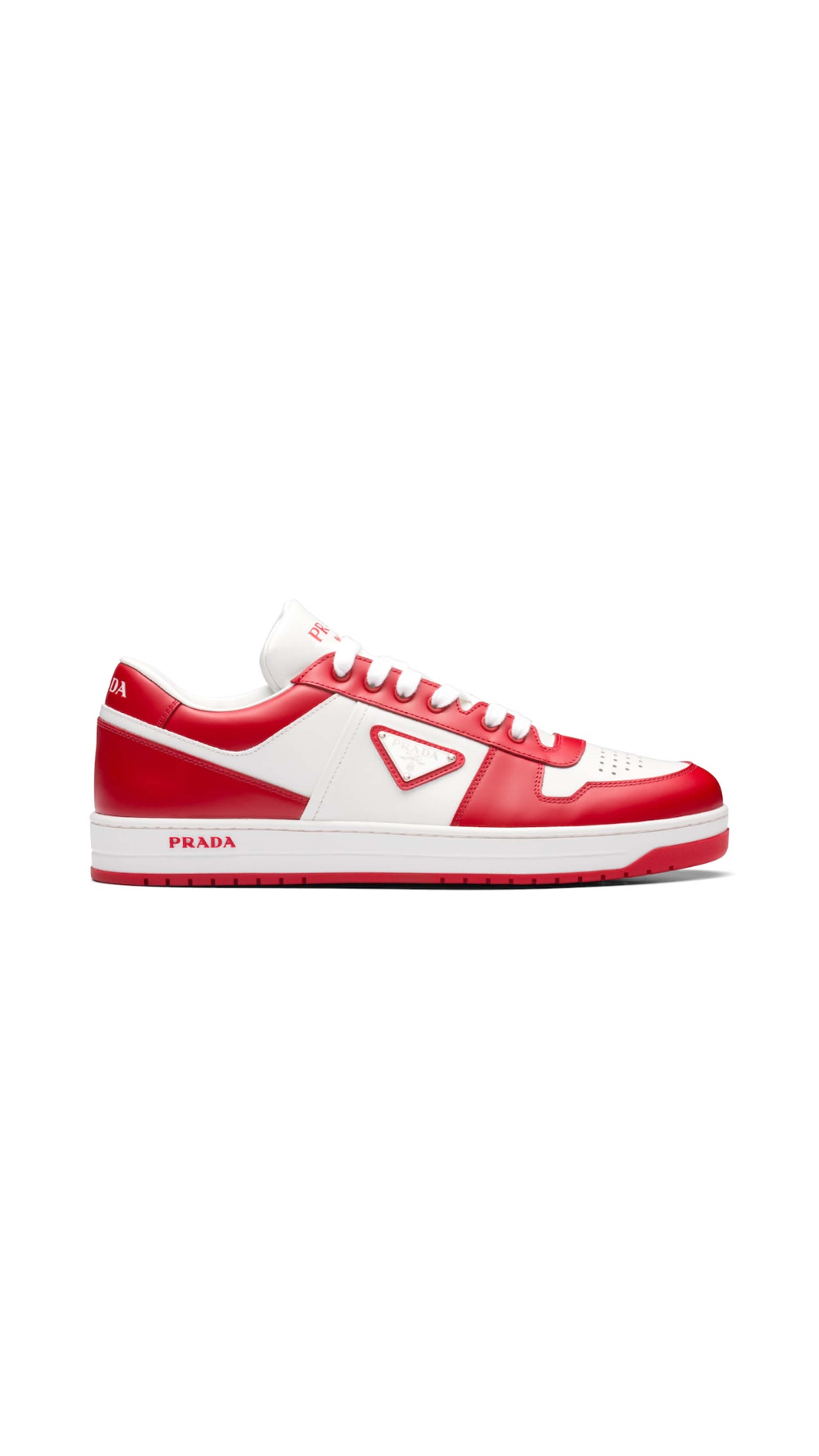 Downtown Leather Sneakers - White/Red