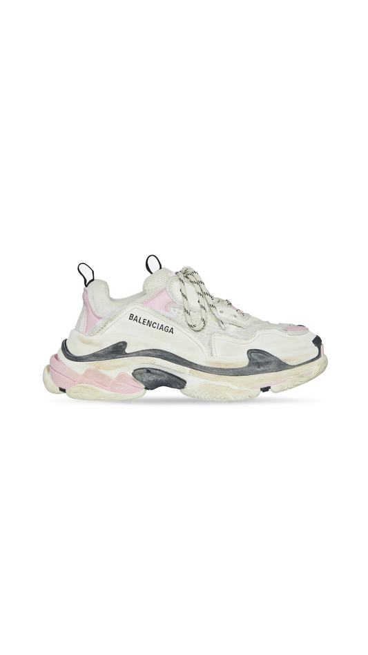 Triple S Sneaker - White / Black / Pink