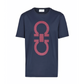 Oversized Gancio T-Shirt - Navy