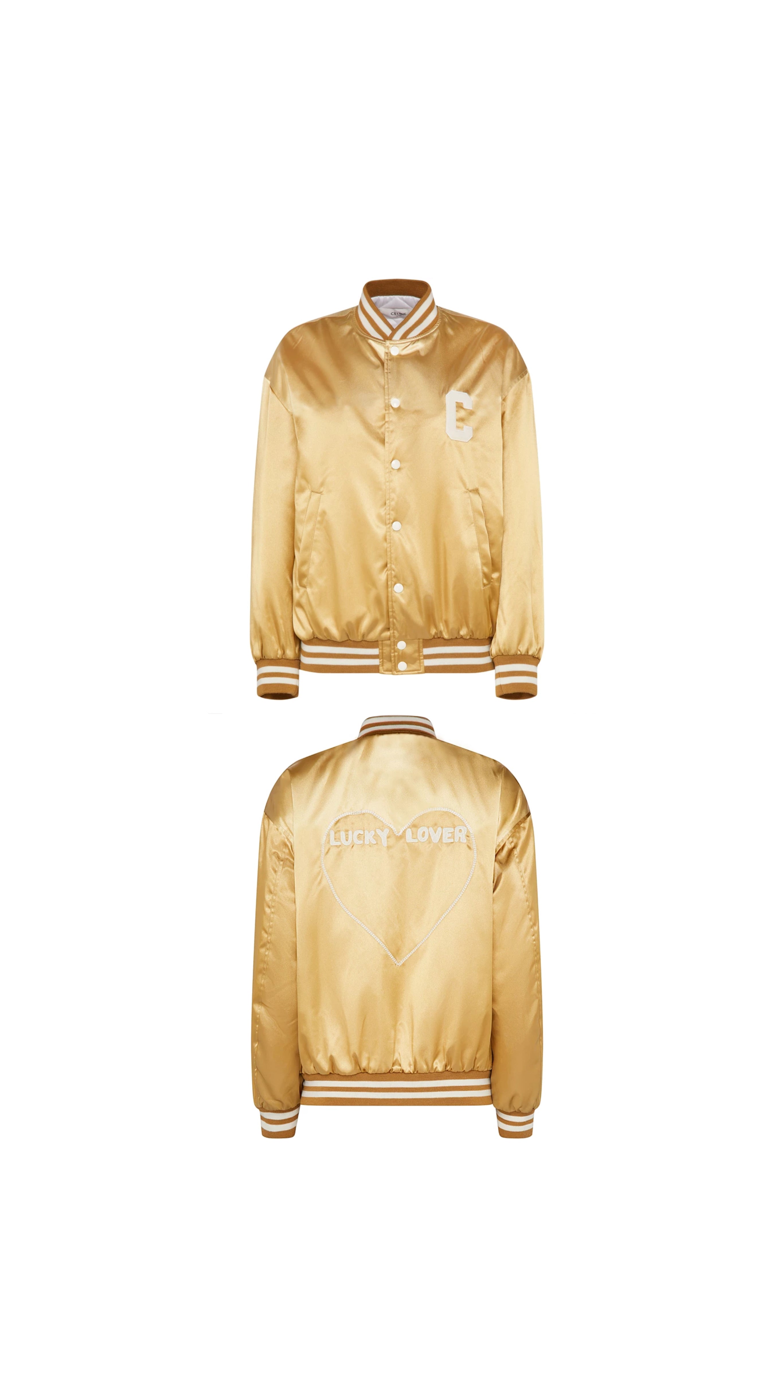 Varsity Jacket In Nylon - Golden