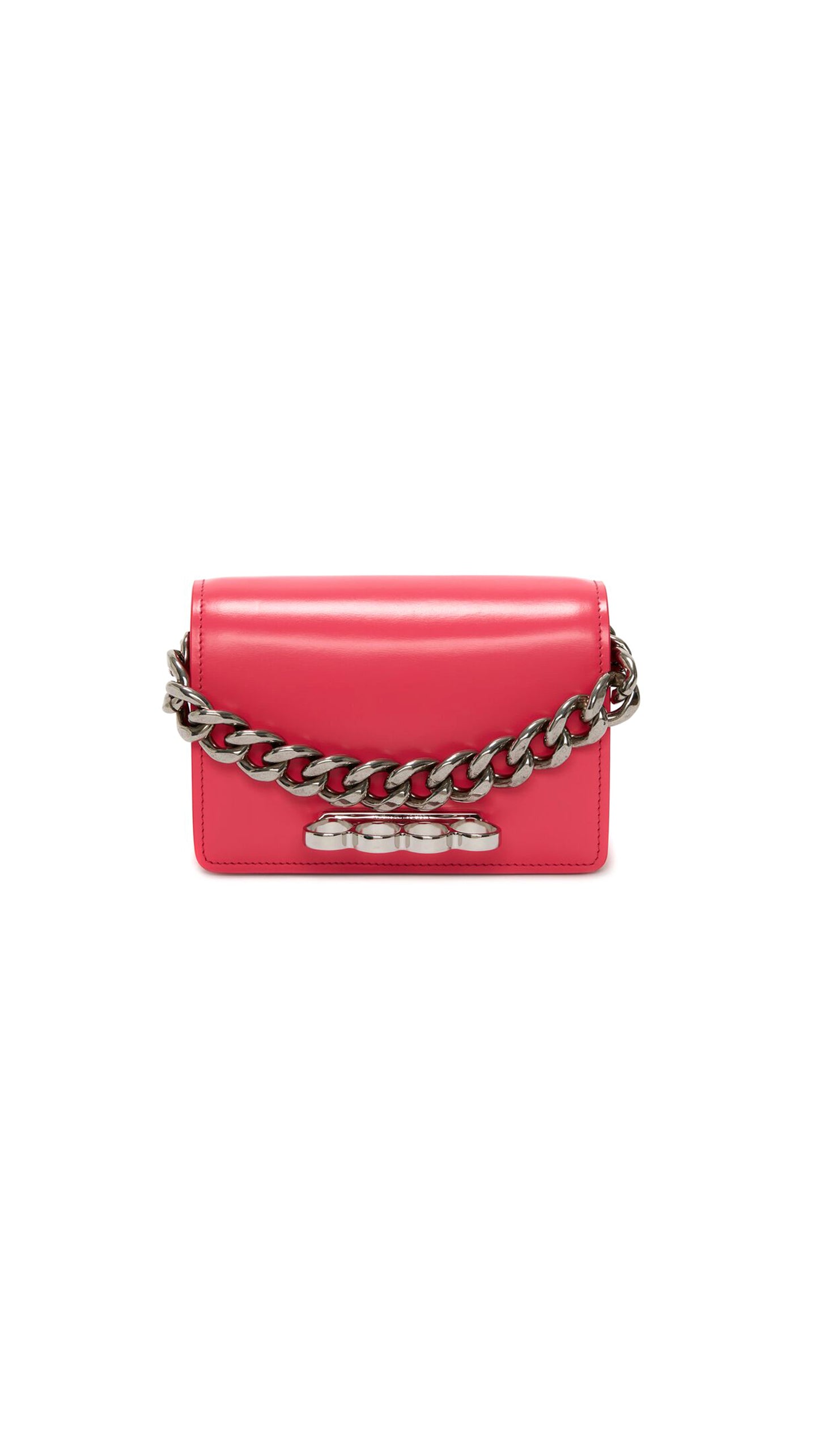 The Four Ring Mini With Chain - Neon Pink