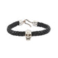 Skull Leather Bracelet - Black