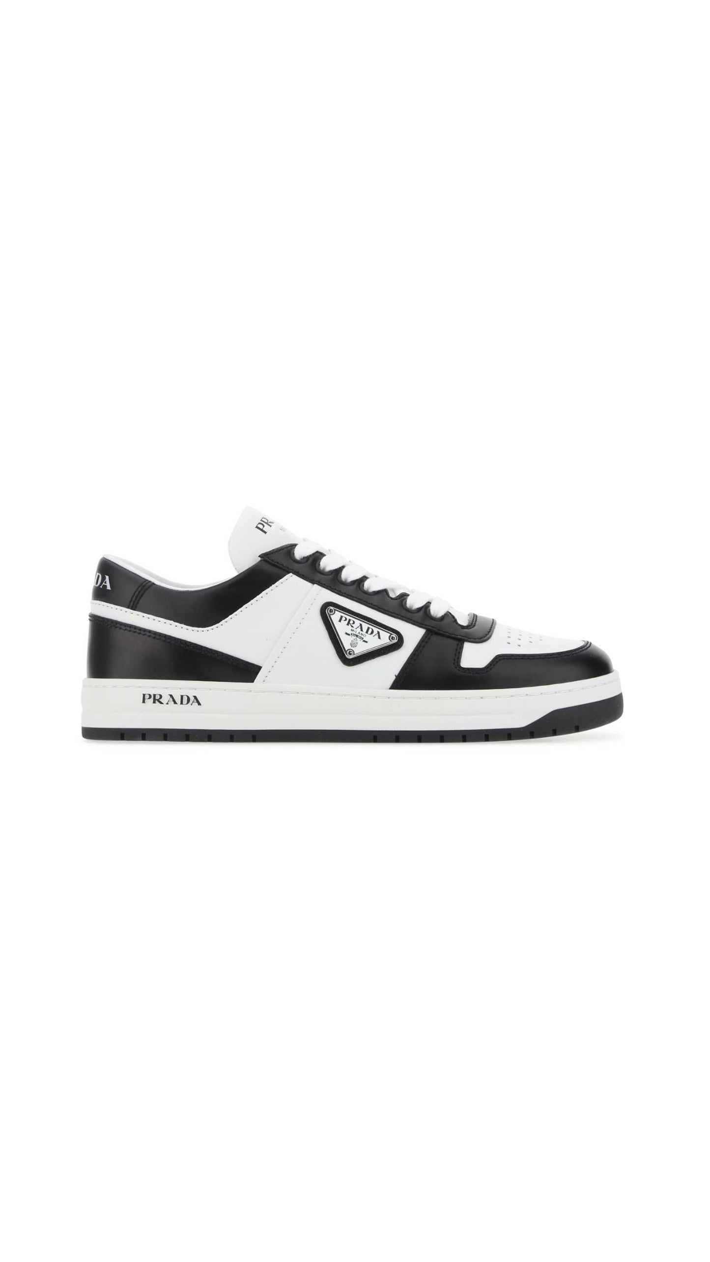 Downtown Leather Sneakers  - Black/White