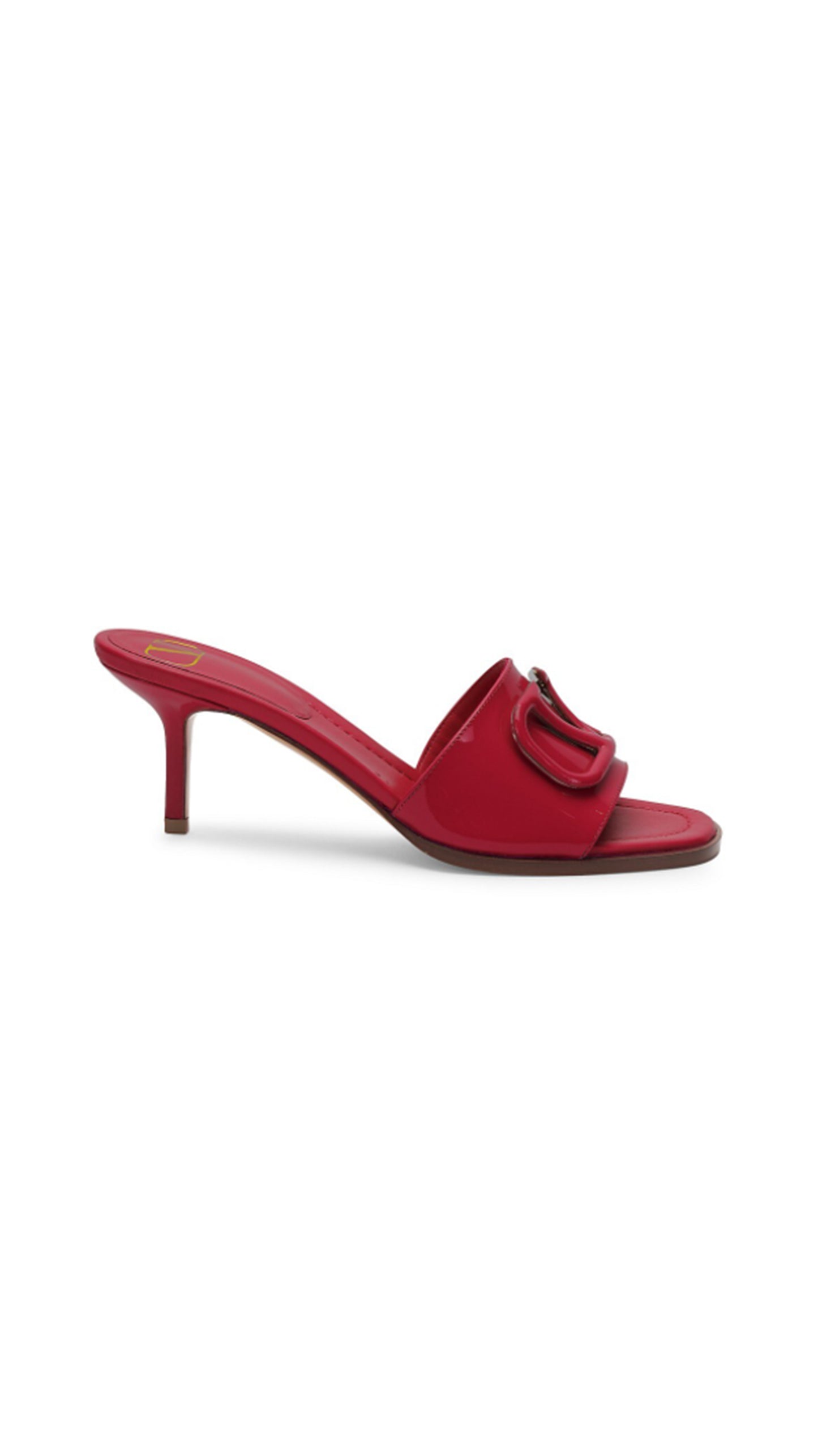 VLogo Patent Leather Sandals - Red