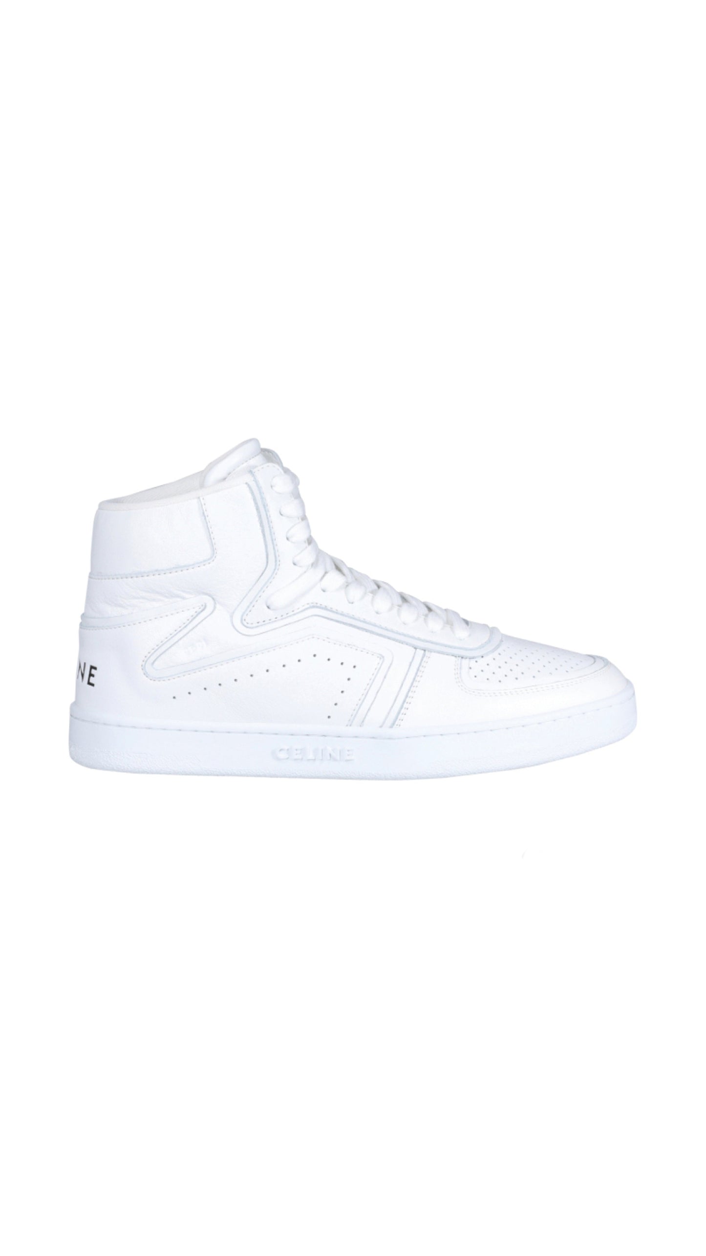 CT-01 "Z" Trainer High Top Sneaker "In Calfskin - White