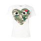 Camouflage Heart T-shirt - White